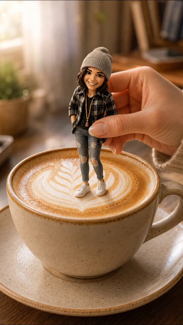 Veo Prompt - Create hyper-detailed 3D whimsical morning scene, a realisti