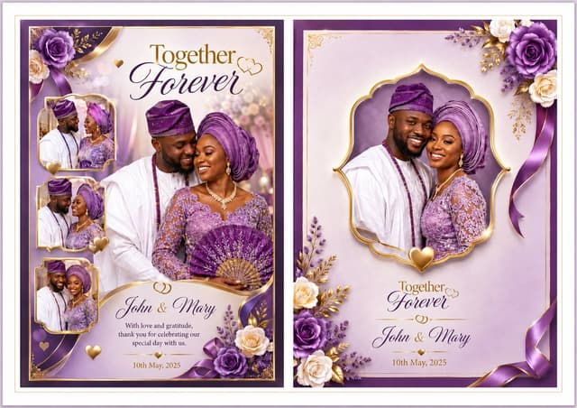 GPT Image Prompt - Create a premium two-page wedding jotter souvenir cover desi