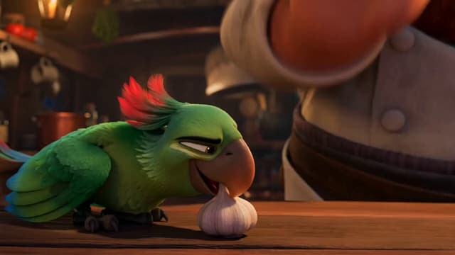 Veo Prompt - Pixar-quality 3D ASMR comedy aboard a lantern-lit pirate shi