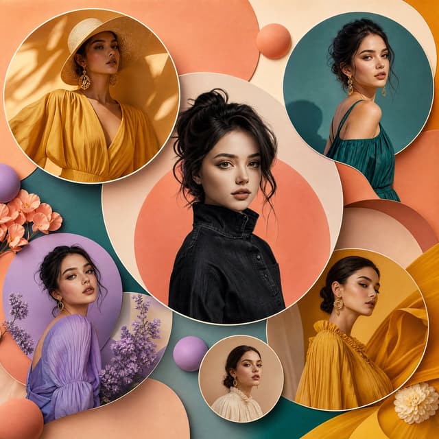 GPT Image Prompt - Inspired by high-end fashion magazines. Create a colorful sq