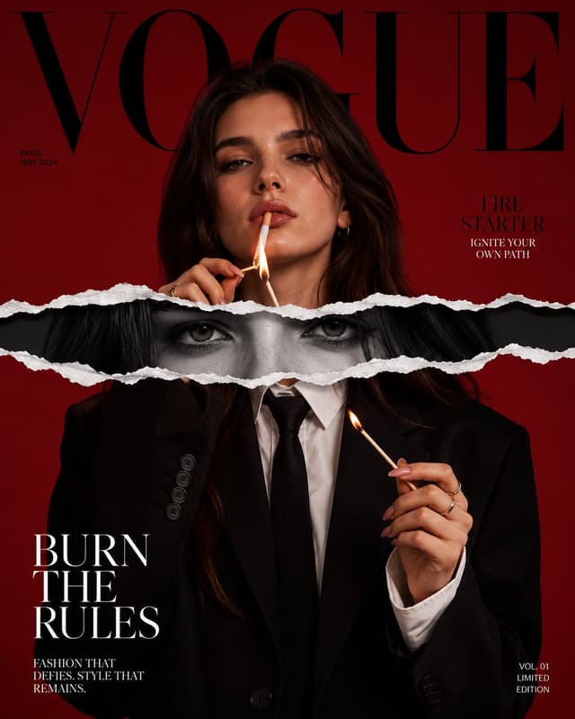 GPT Image Prompt - Ultra high fashion editorial magazine cover inspired by luxu