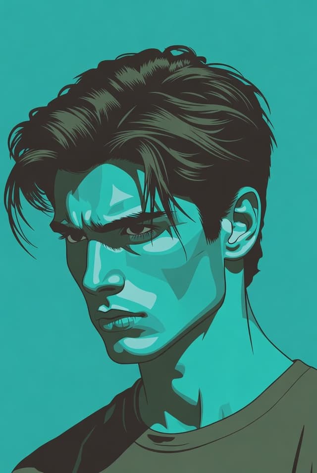 Grok Imagine Prompt - Create a minimalist vector profile portrait of the uploaded