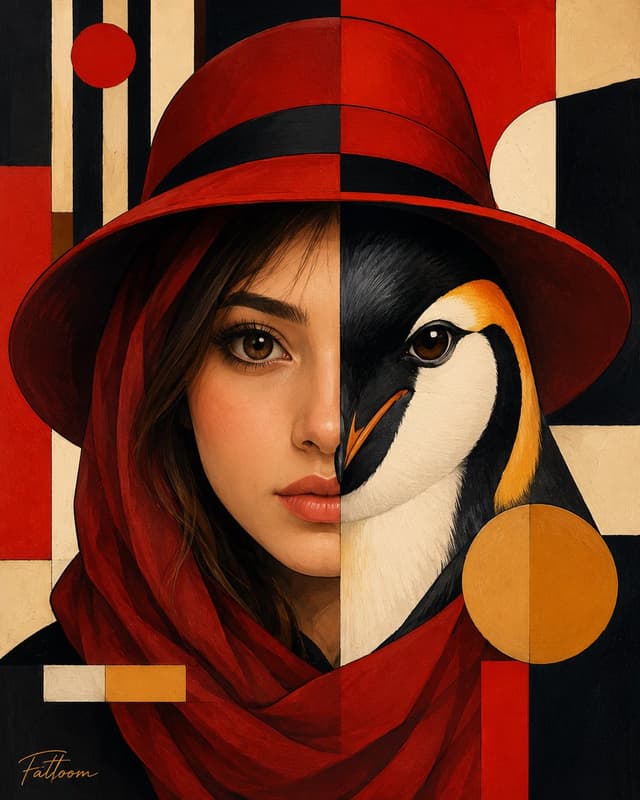 GPT Image Prompt - Create a premium fine-art surreal portrait inspired by geome