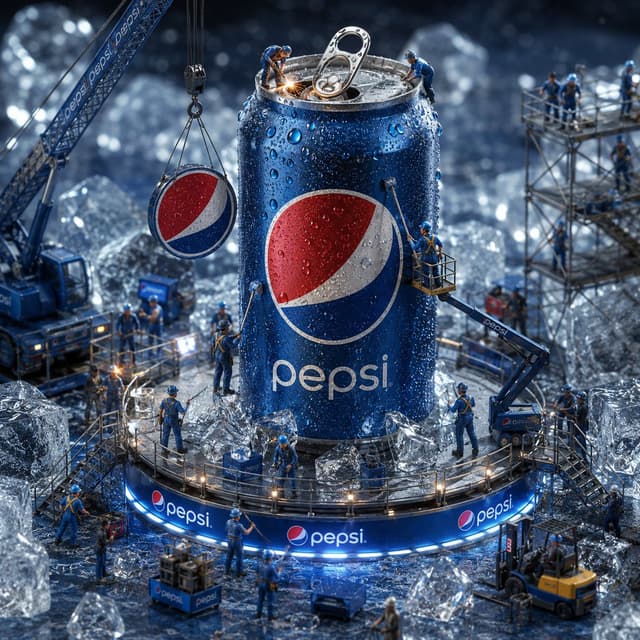 Kling Prompt - A surreal macro world where miniature workers assemble a gia