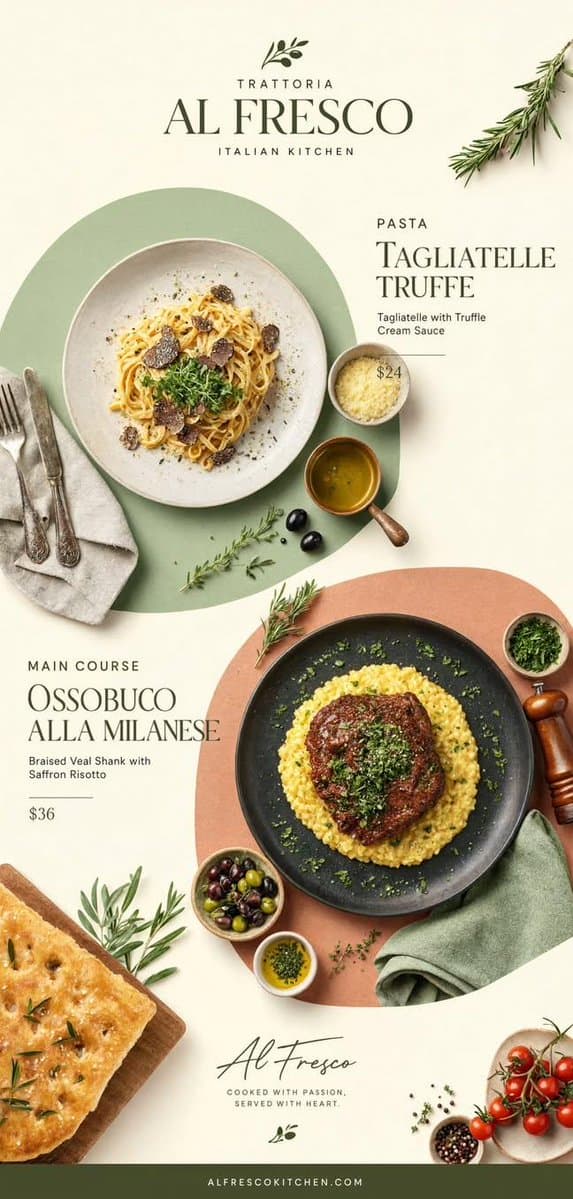 GPT Image Prompt - A minimalist food advertisement poster in a modern Italian s
