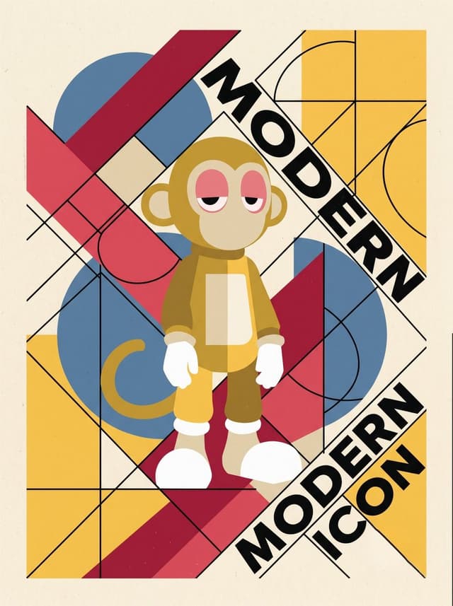 Other Prompt - Create a bold Bauhaus-style poster featuring the uploaded re