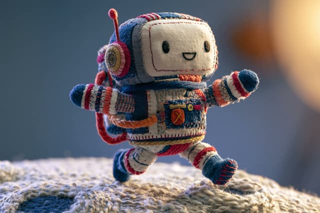GPT Image Prompt - A stop-motion animation style scene featuring a whimsical fa