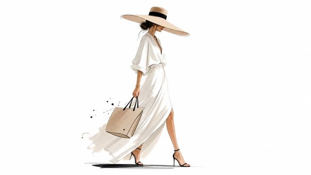 Other Prompt - Minimal luxury-fashion illustration of [SUBJECT], delicate s