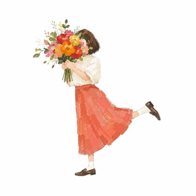 GPT Image Prompt - Illustration of "Me and [○○]" in a playful and charming pose
