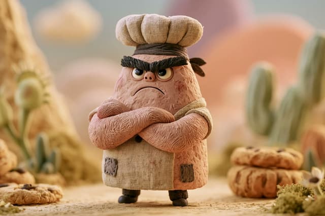 GPT Image Prompt - A claymation-style [subject], sculpted with visible fingerpr