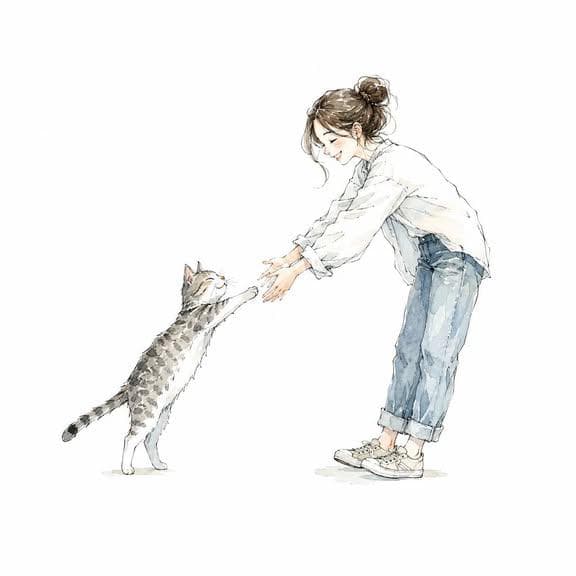 GPT Image Prompt - Me and [XXX]" facing each other in profile, reaching out the