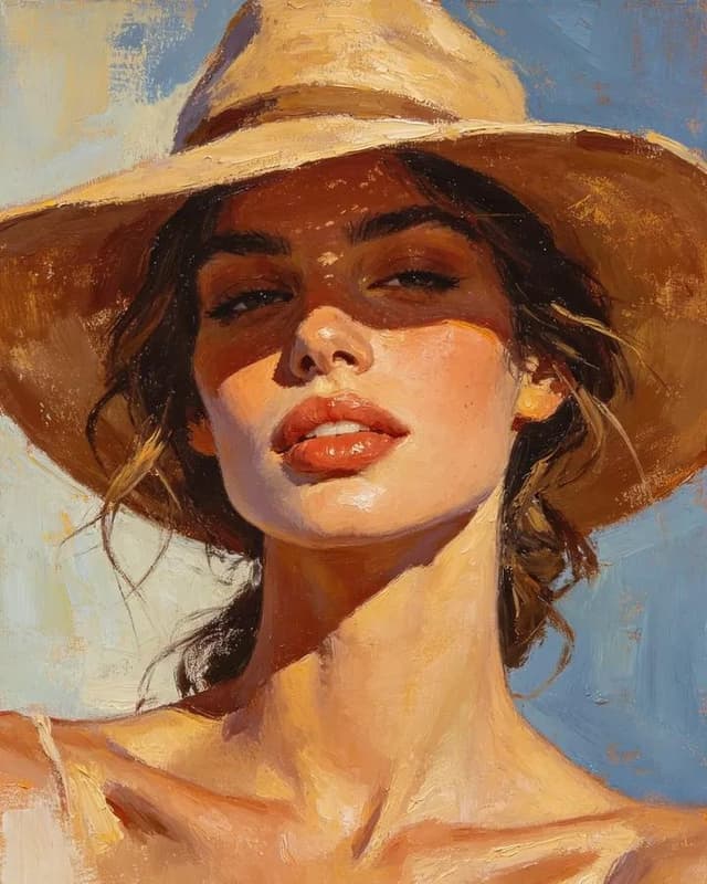 GPT Image Prompt - Masterpiece oil painting portrait of a beautiful young woman