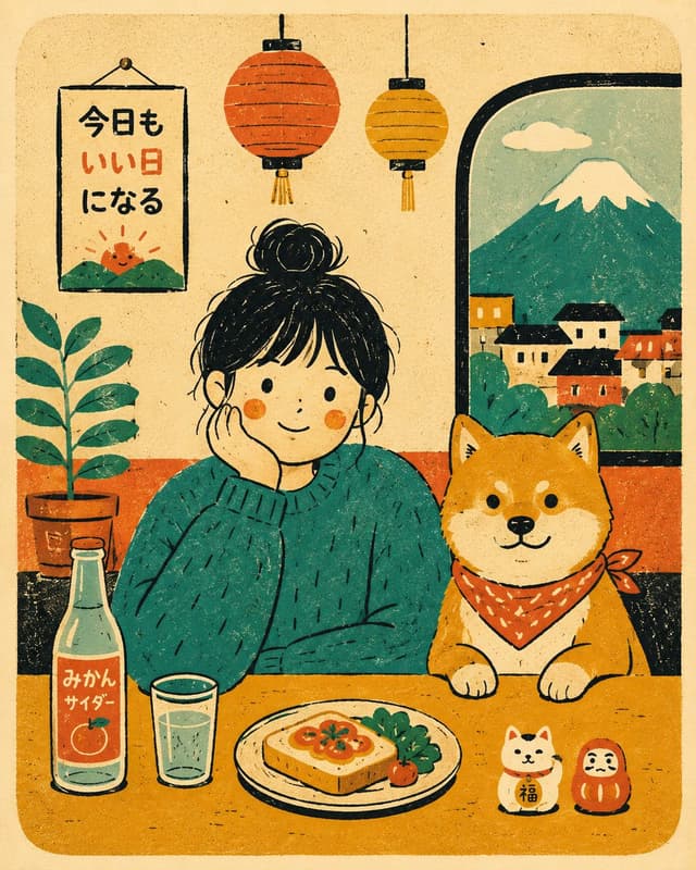 GPT Image Prompt - Flat modern risograph-style poster illustration of [HUMAN], 
