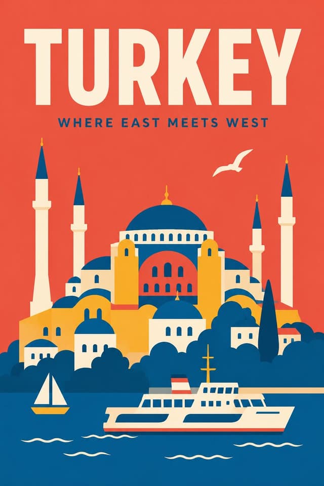 GPT Image Prompt - A flat minimalist travel poster for the city of [City Name],