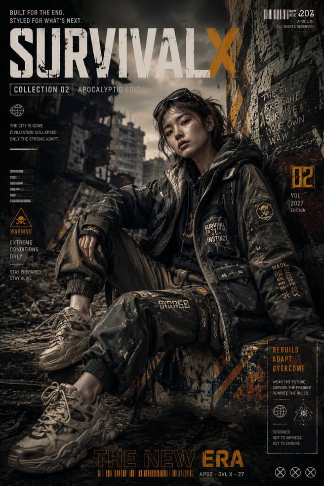 GPT Image Prompt - A contemporary editorial fashion poster inspired by the Post