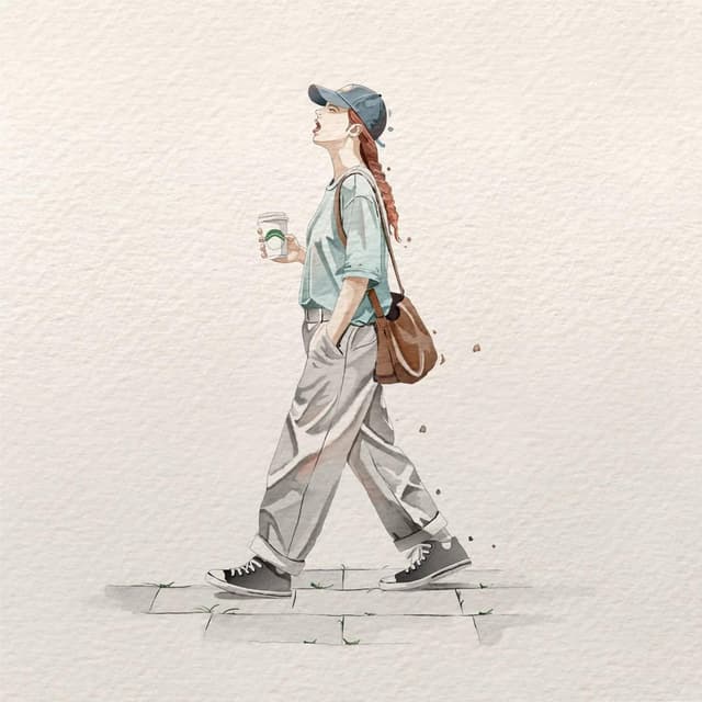 GPT Image Prompt - Minimalist watercolor illustration on textured handmade wate