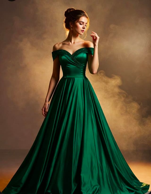 Grok Imagine Prompt - Stunning portrait of an elegant woman wearing a luxurious of