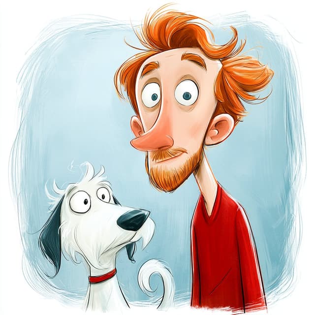 Midjourney Prompt - A charming editorial cartoon style that blends expressive ch