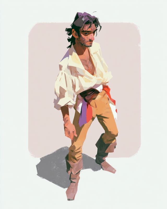 Midjourney Prompt - Full body character study, mature French revolutionary man,