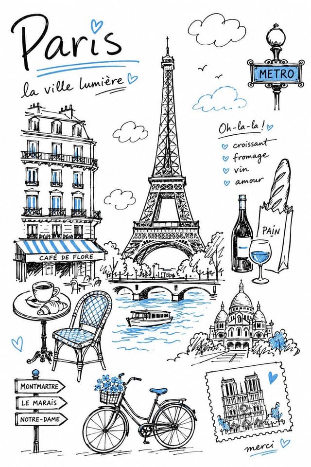GPT Image Prompt - Create a charming editorial travel illustration of {DESTINAT
