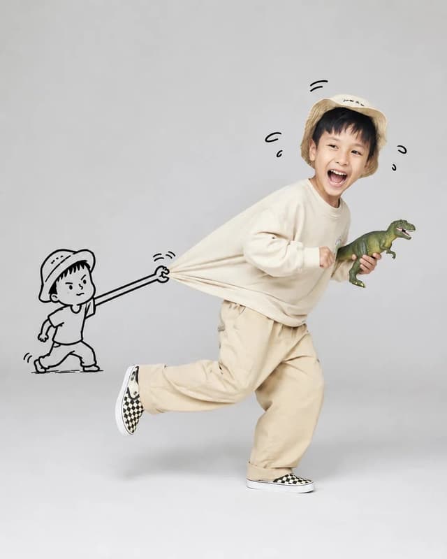 GPT Image Prompt - A playful, high-key studio portrait of [subject] running joy