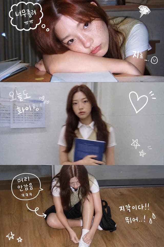 GPT Image Prompt - {"layout":"vertical 3-panel college photo strip","subject":"