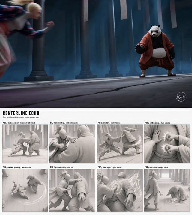 Seedance Prompt - Create a 16:9 high-pressure close-combat cinematic storyboar
