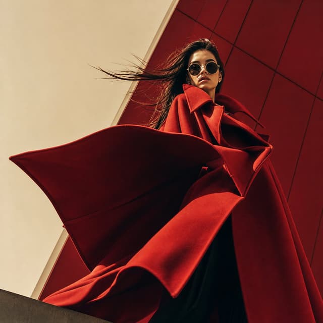 GPT Image Prompt - High-fashion editorial portrait, young woman with sleek pull