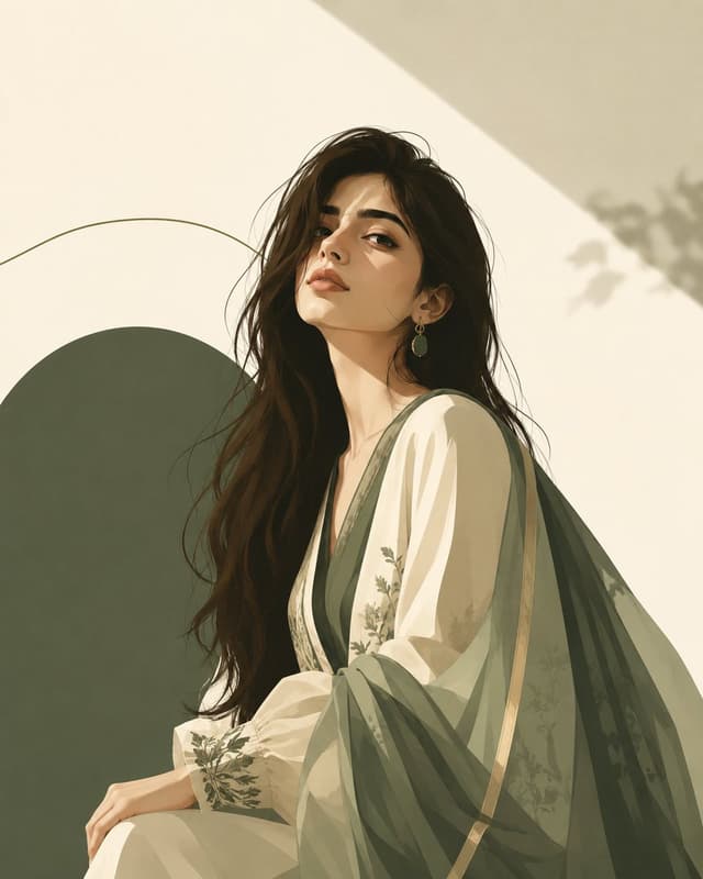GPT Image Prompt - High-end modern art magazine cover-style illustration. Use t