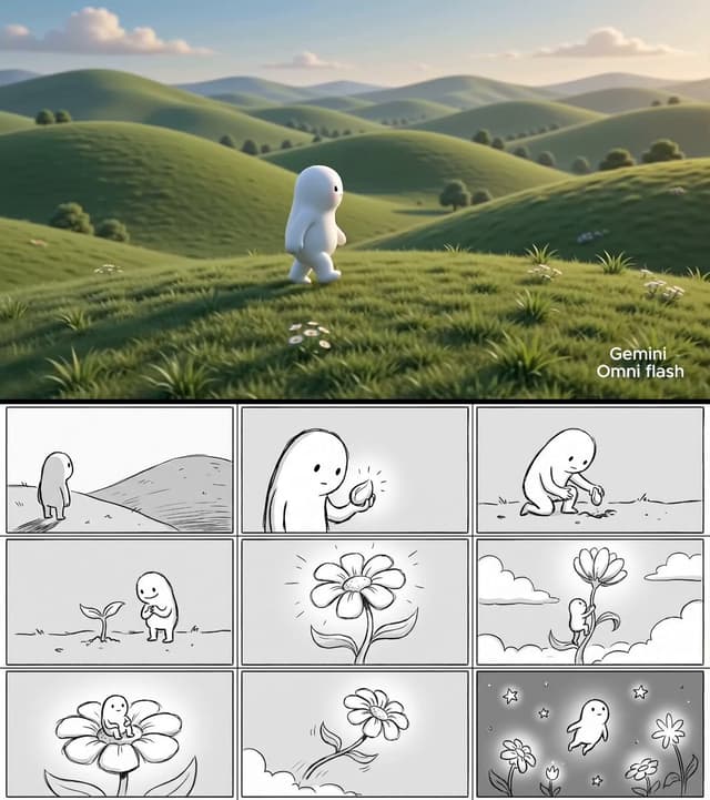 Gemini Omni Prompt - Create a beautiful animation story in pixar style
