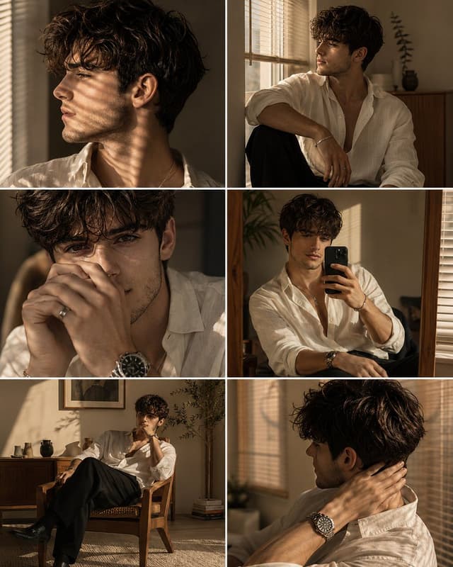 GPT Image Prompt - Ultra realistic luxury men's fashion editorial collage featu