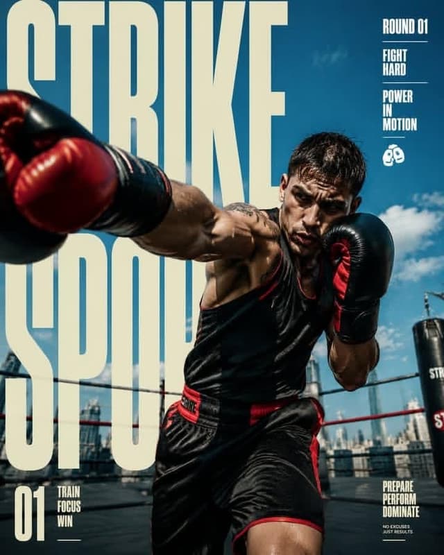 GPT Image Prompt - Create a 4:5 full-bleed editorial action poster for STRIKE S