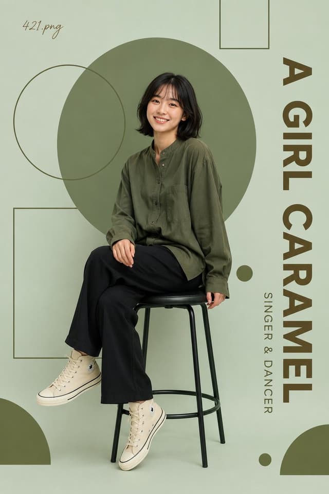 GPT Image Prompt - A premium minimalist editorial portrait poster featuring a c