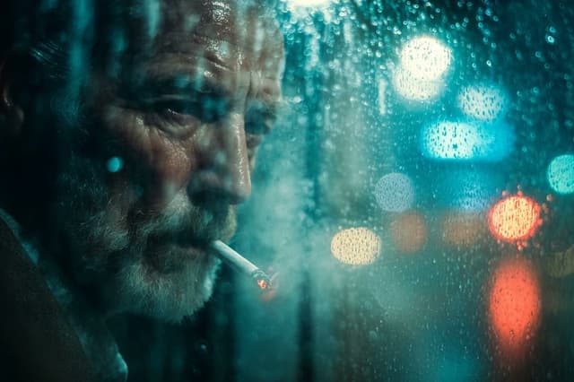 Midjourney Prompt - A photorealistic [subject] seen through raindrop-covered gla