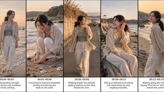 Seedance Prompt - A young Japanese woman in her early 20s with effortless natu