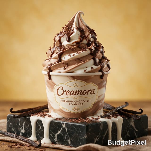 Other Prompt - A professional product commercial photograph of an ice cream