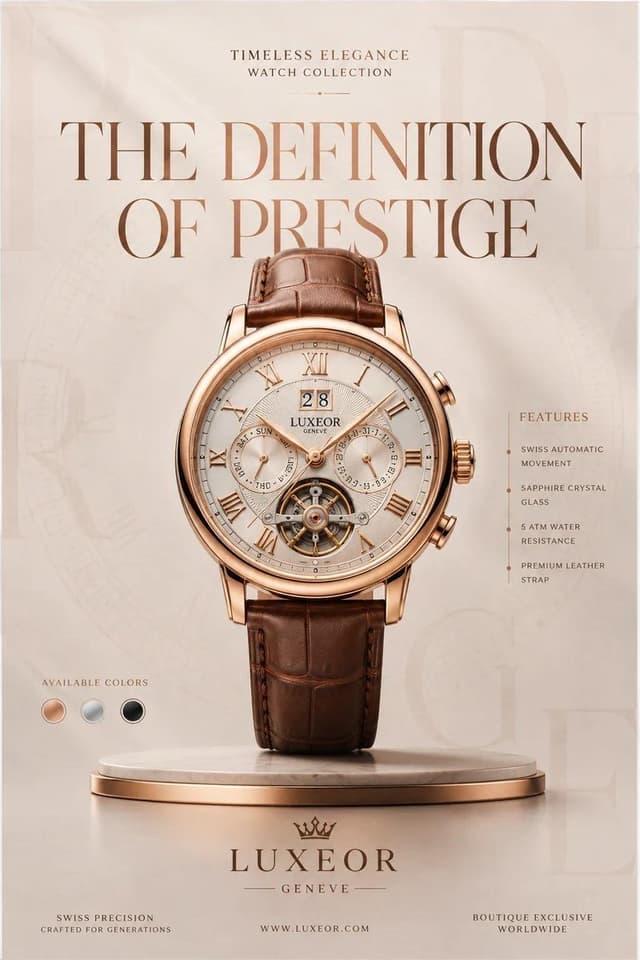 GPT Image Prompt - TITLE:
LUXURY PRODUCT EDITORIAL CAMPAIGN
TOPIC:
Premium adv