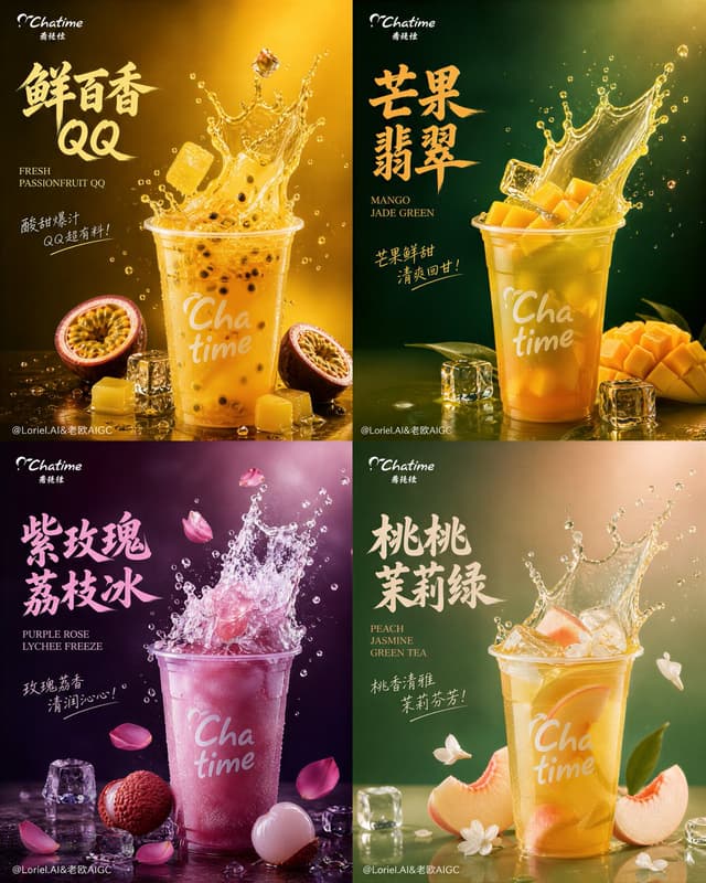 GPT Image Prompt - Create an ultra-premium commercial poster for Chatime in a s