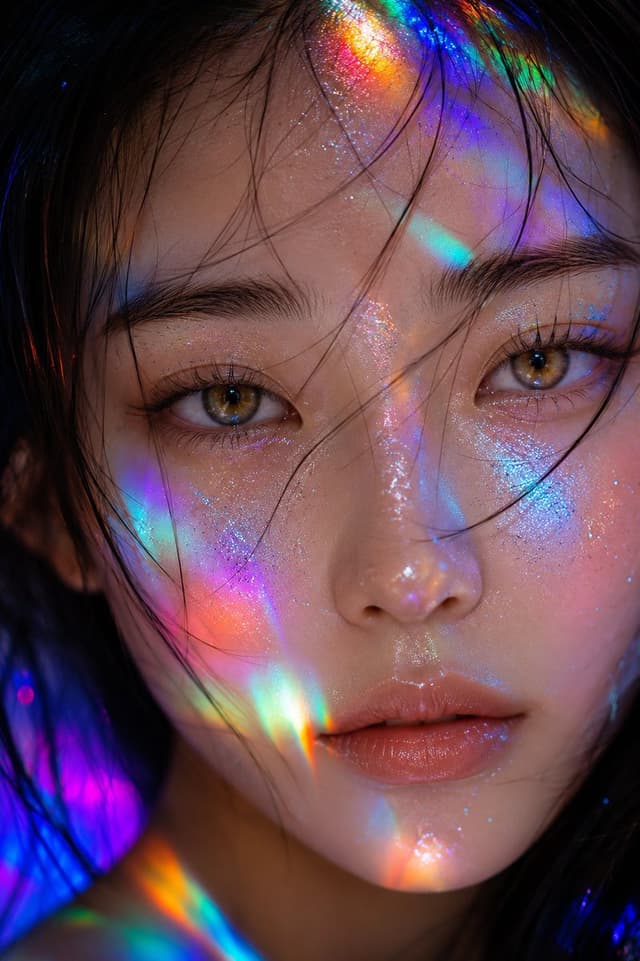 GPT Image Prompt - Ultra-realistic extreme close-up beauty portrait of a young