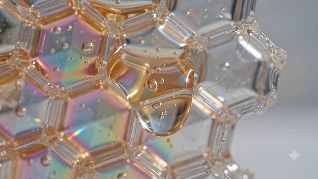 Gemini Omni Prompt - Ultra-macro cinematic ASMR video, 10 seconds. A transparent 