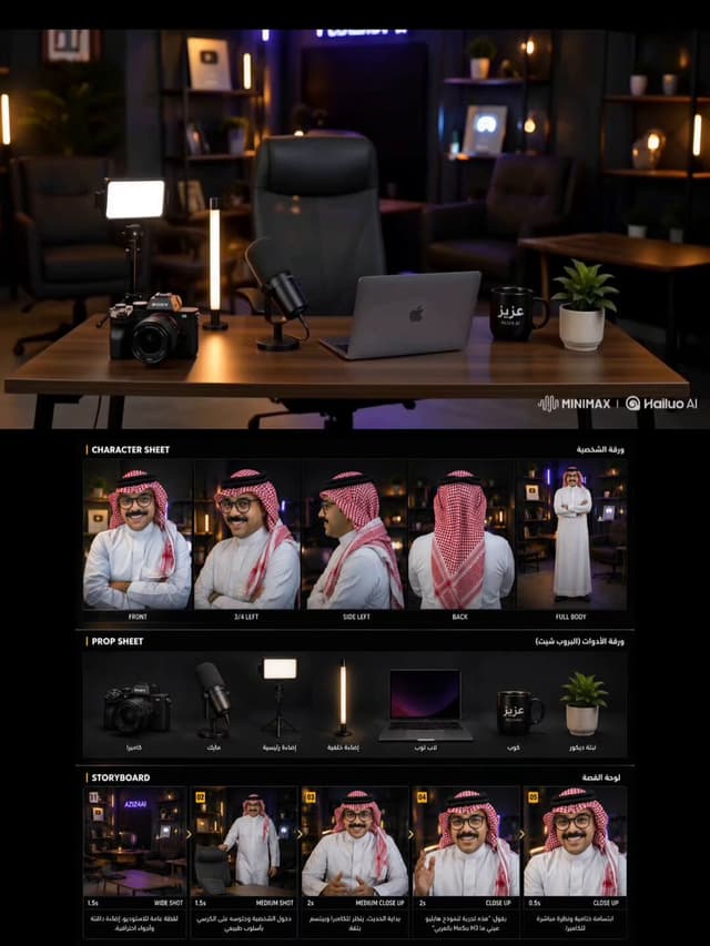MiniMax Prompt - مو طبيعي دقة عالية بتوليد الفيديو باستخدام الذكاء الاصطناعي 