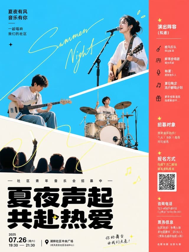 GPT Image Prompt - 围绕任意主题对象,采用明亮洁净的演出式图文海报处理:画面以大面积高明度纯色平场建立第一眼冲击,主题派生的主色承担主要开放