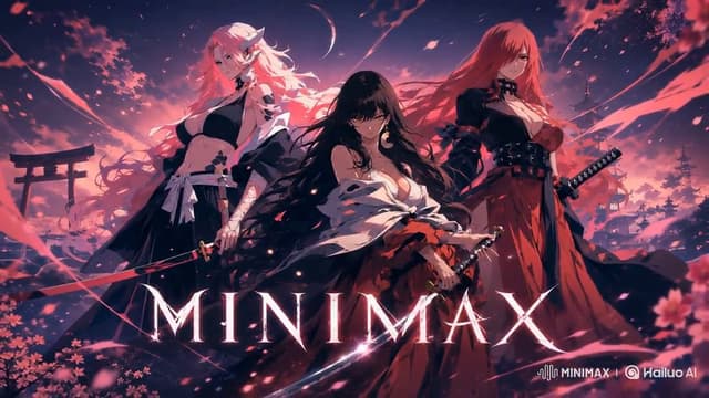 MiniMax Prompt - Create a fast-paced 15-second, 16:9 anime opening-title sequ