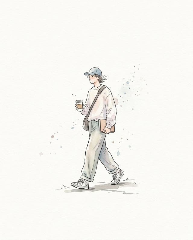 GPT Image Prompt - Minimalist watercolor illustration on textured handmade wate
