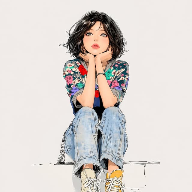 GPT Image Prompt - Create a clean, minimalist anime-style illustration of SUBJE