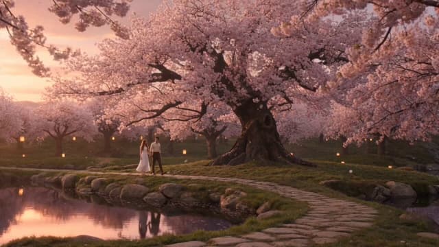 Veo Prompt - Create a 15-second ultra-realistic cinematic romantic fantas