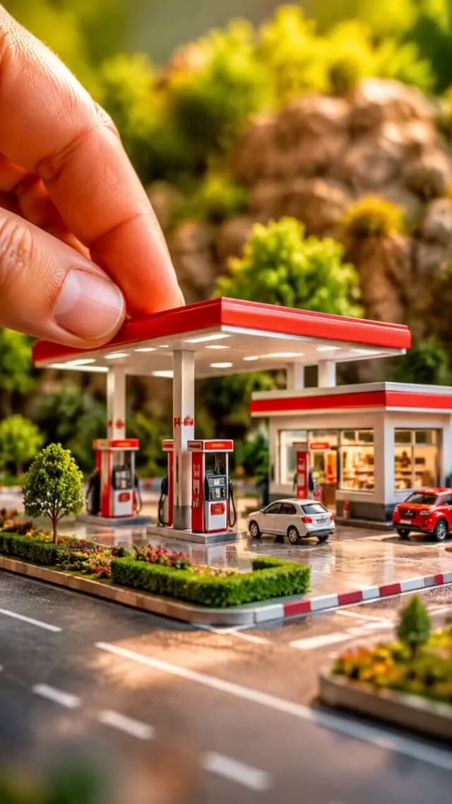 Veo Prompt - Create a 60-second ultra-realistic macro miniature construct