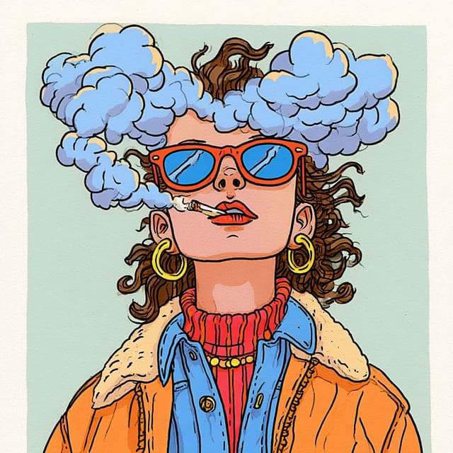 Midjourney Prompt - 1970s underground comics, vintage editorial illustration and