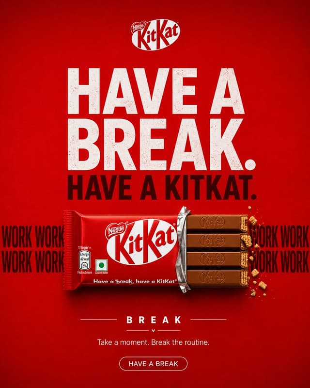 GPT Image Prompt - ; KITKAT — THE BREAK CREATIVE DIRECTION Create a premium, ag