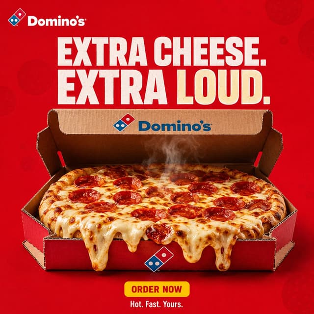 GPT Image Prompt - CREATIVE DIRECTION
Create a premium, agency-level DOMINO'S a